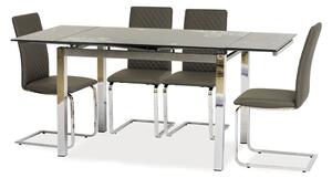 Jídelní stůl SIG-GD017 šedá/chrom