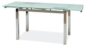 Jídelní stůl SIG-GD017 bílá/chrom