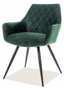 Jídelní židle JUSTINA II zelená/černá