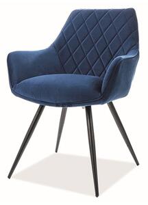 Jídelní židle JUSTINA II modrá/černá
