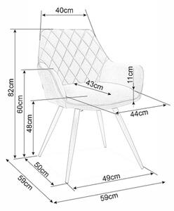Jídelní židle JUSTINA II starorůžová/černá