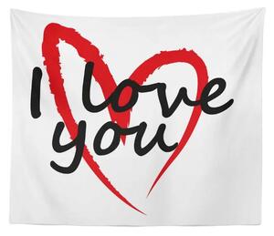 Sablio Deka I Love you srdce: 150x120 cm