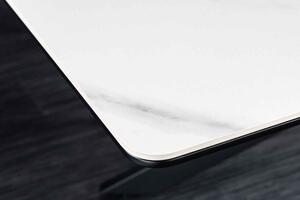 Roztahovací keramický stůl Halia 160-200 cm bílý mramor