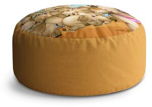 Sablio Taburet Circle Sloni: 38x48 cm