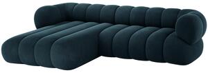 -25 % Dny MOMENTI– Cosmopolitan Design Tmavě modrá sametová rohová pohovka Koge 270 cm, levá