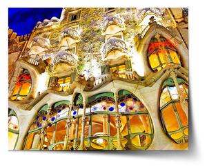 Sablio Plakát Barcelona Gaudi Casa Batllo 1 - 60x40 cm