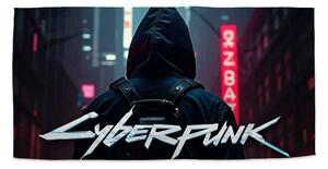 Sablio Ručník Cyberpunk 2077 Pohled do města - 30x50 cm