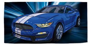 Sablio Ručník Mustang Modré pozadí - 30x50 cm