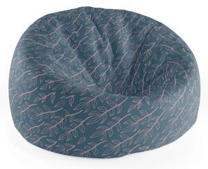 Sablio Sedací vak Cocoon Růžové malované lístky - 75 x 45 x 35 cm