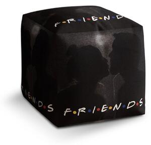 Sablio Taburet Cube Seriál přátelé FRIENDS Polibek - 40x40x40 cm