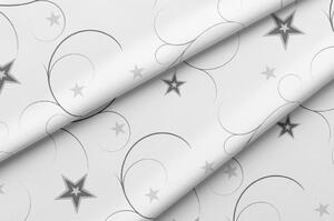 Ubrus vánoční kulatý teflonový Hvězdy stříbrné 150 cm