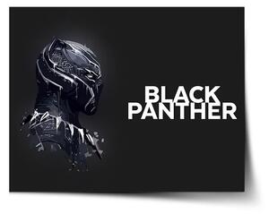 Sablio Plakát BLACK PANTHER z profilu Černý - 60x40 cm
