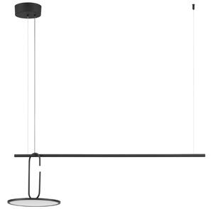 Černé závěsné LED světlo Nova Luce Gea 100 cm