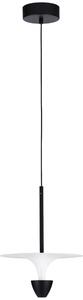 Černobílé kovové závěsné LED světlo Nova Luce Luet 26 cm