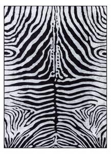 Makro Abra Kusový koberec pratelný MIRO 51331.803 Zebra protiskluzový černý bílý Rozměr: 80x150 cm