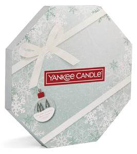 Yankee Candle dárková sada, vánoční adventní kalendář 2022, 24 čajových svíček + svícen