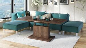 ASTON hnědý dub, rozkládací, zvedací konferenční stůl, stolek - 70 cm