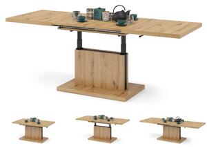 ASTON artisan dub, rozkládací, zvedací konferenční stůl, stolek - ' / 70 cm