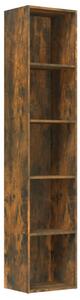 Knihovna kouřový dub 40 x 30 x 189 cm kompozitní dřevo