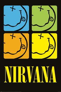 Plakát, Obraz - Nirvana - Smiley Squares, (61 x 91.5 cm)