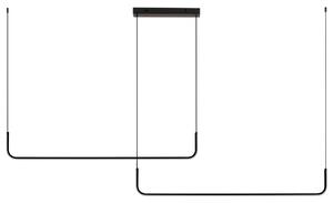 Černé kovové závěsné LED světlo Nova Luce Strita 165 cm