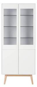 VITRÍNA, dub, přírodní barvy, bílá, barvy dubu, 80/190/40 cm home24, Online Only