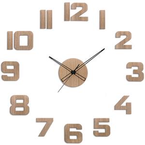 Dřevěné designové hodiny světle hnědé PRIM Veneer - B