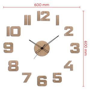 Dřevěné designové hodiny světle hnědé PRIM Veneer - B