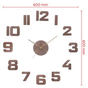 Dřevěné designové hodiny tmavě hnědé PRIM Veneer - C