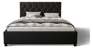 Čalouněná postel HILARY + rošt, 140x200, sioux black