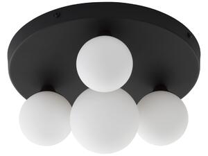 Černobílé skleněné stropní světlo Nova Luce Edem 28 cm