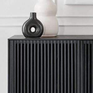 ŠIROKÁ KOMODA, dub, jasan, černá, 160/80/40 cm home24 - Online Only komody, Online Only