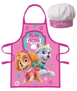 DĚTSKÁ ZÁSTĚRA S ČEPICÍ PAW PATROL 45X50 CM, 2X33CM VZOROVANÁ