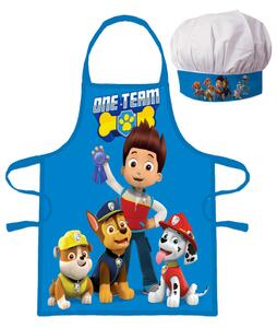 DĚTSKÁ ZÁSTĚRA S ČEPICÍ PAW PATROL 45X50 CM, 2X33CM VZOROVANÁ