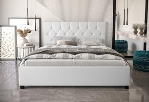 Čalouněná postel HILARY + rošt, 140x200, sioux white