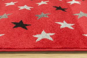 Dětský koberec Fushe 2327 Hvězdy červený