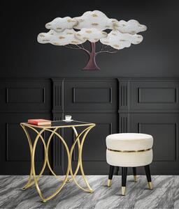 Sametová stolička Mauro Ferretti Faria 35x40,5 cm, béžová/zlatá