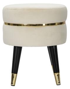 Sametová stolička Mauro Ferretti Faria 35x40,5 cm, béžová/zlatá