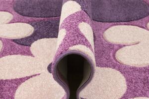 Dětský koberec Fushe 2039 Květy fialový