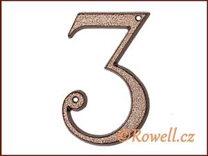 C3. Číslice 120mm komaxit bronz '3'
