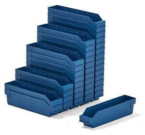 AJ Produkty Skladová nádoba REACH, 400x90x95 mm, bal. 40 ks, modrá