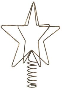 Vánoční hvězda na stromeček Star Antique Brass