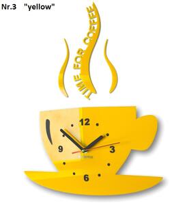 Kuchyňské nástěnné hodiny Time for coffee Černá