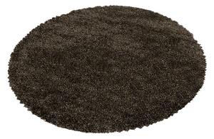 Breno Kusový koberec FLUFFY kruh 3500 Brown, 80x80 cm, Hnědá
