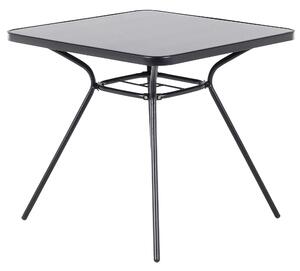 Bistro stolek LIVO 80 cm 80 cm Sklo Černá