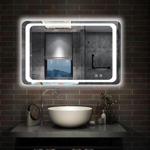 D‘Eluxe Koupelnové podsvícené LED zrcadlo 80x60cm DOUBLE TOUCH UF33C