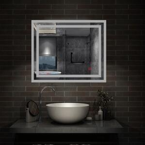 D‘Eluxe Koupelnové podsvícené LED zrcadlo 50x70cm SINGLE TOUCH PS33K