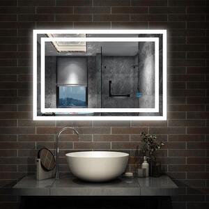 D‘Eluxe Koupelnové podsvícené LED zrcadlo 60x50cm SINGLE TOUCH PS33K