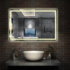 D‘Eluxe Koupelnové podsvícené LED zrcadlo 80x60cm SINGLE TOUCH RU18T