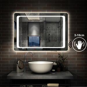 D‘Eluxe Koupelnové podsvícené LED zrcadlo 80x60cm SENSOR SS11R